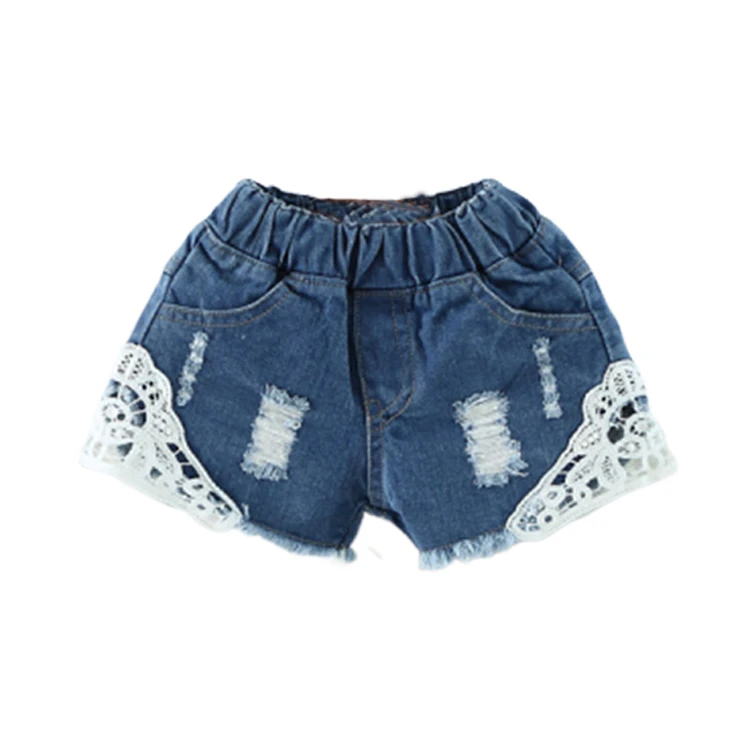 
Mudkingdom Girls Summer Stylish Demin Shorts Toddler Latest Lace Design Bottoms Kids Jeans Clothing For Girls Short 