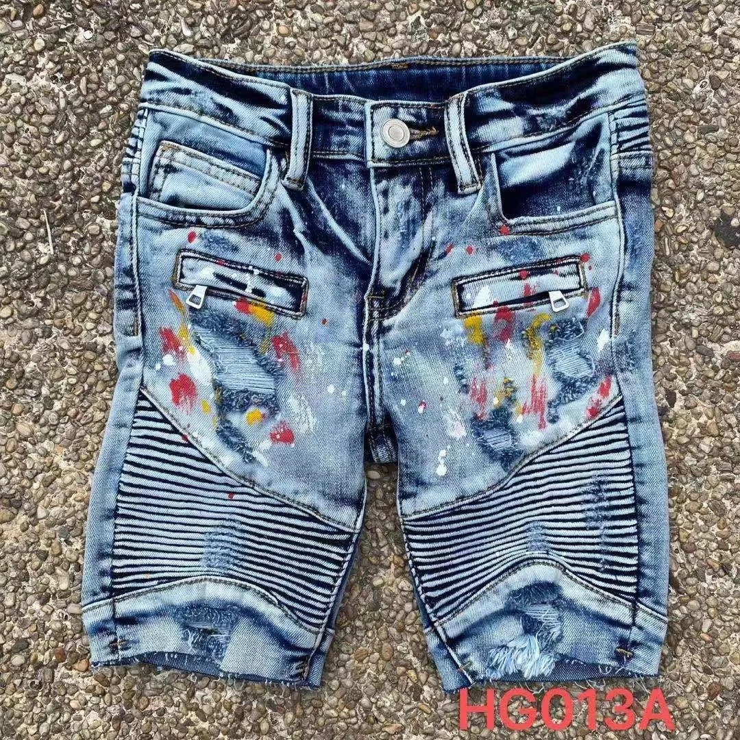 2022 New style Popular Camo Mini Kid Shorts Jean Kids shorts with side stripe Baby denim Shorts