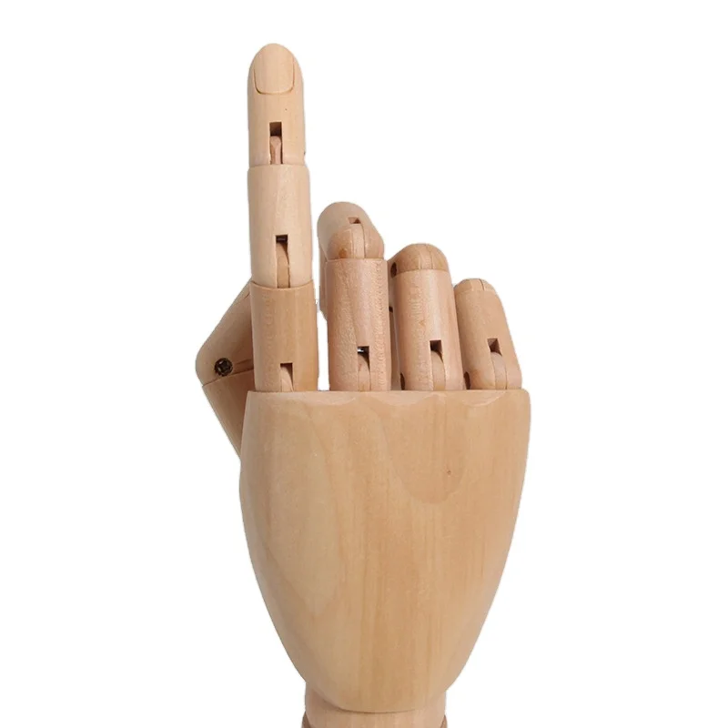 Solid wood hand mannequin props joint gloves display rack jewelry rings real hand model clothing store window props