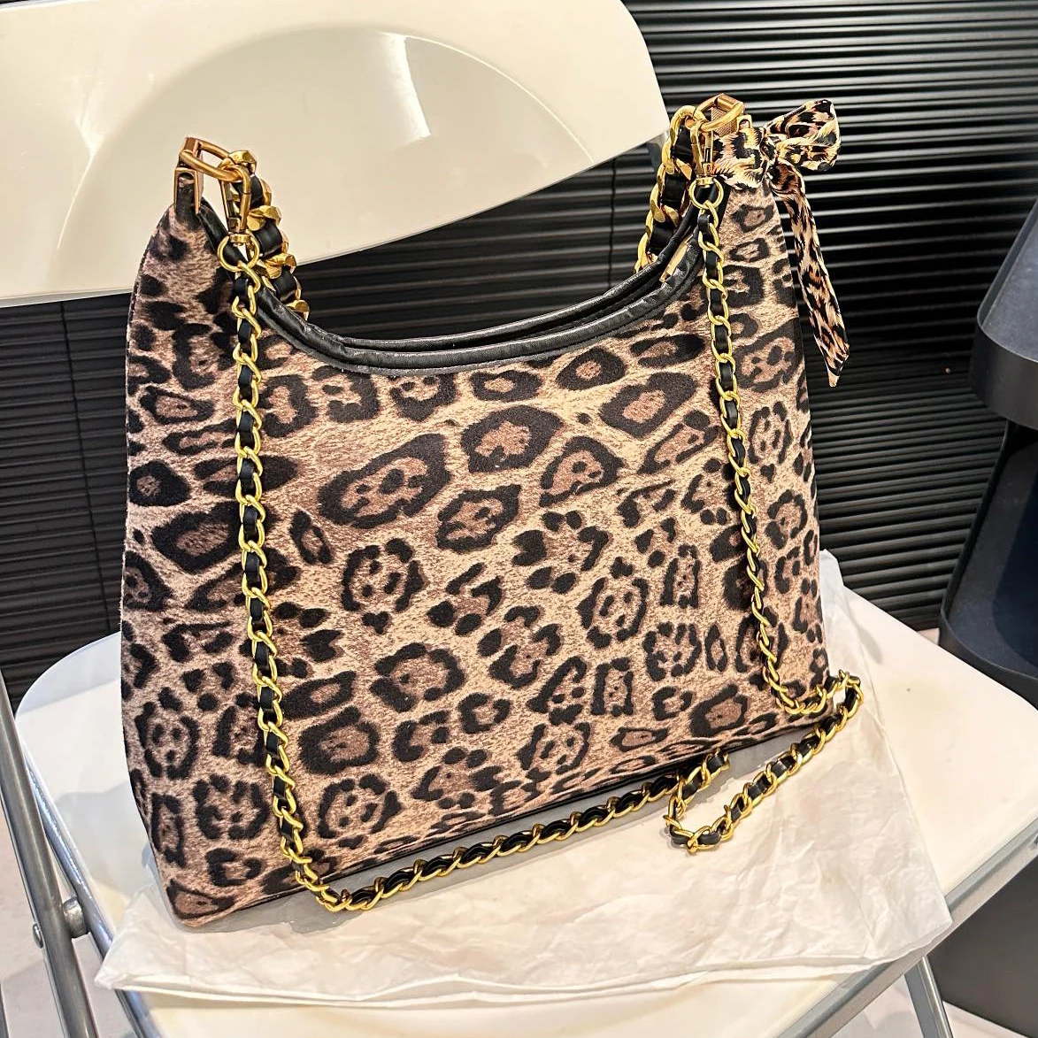 Candice 2024 China vendor factory sale leopard genuine leather designer luxury bags