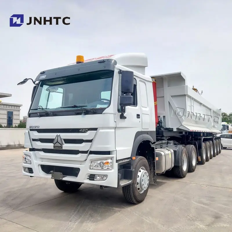 China 40 Ton 50 Ton Truck 3axles Side Tipper / Rear Dumper Semi Trailers Tractor Hydraulic Dump Trailer
