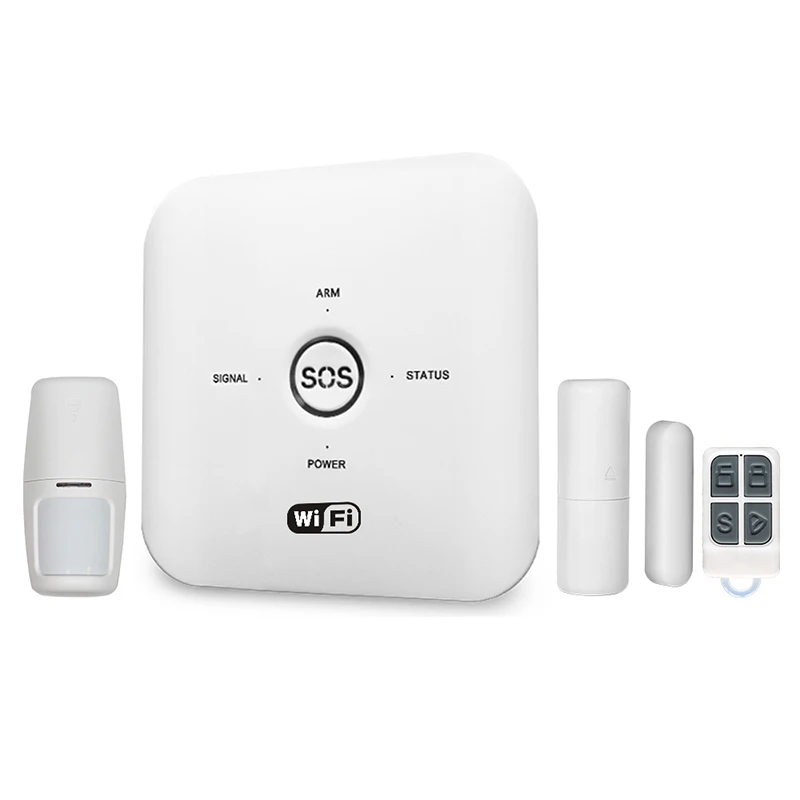 
Hot Sale Tuya Smart Wireless WiFi GSM Alarm System work with amazon alexa /google assistance 10GDT 