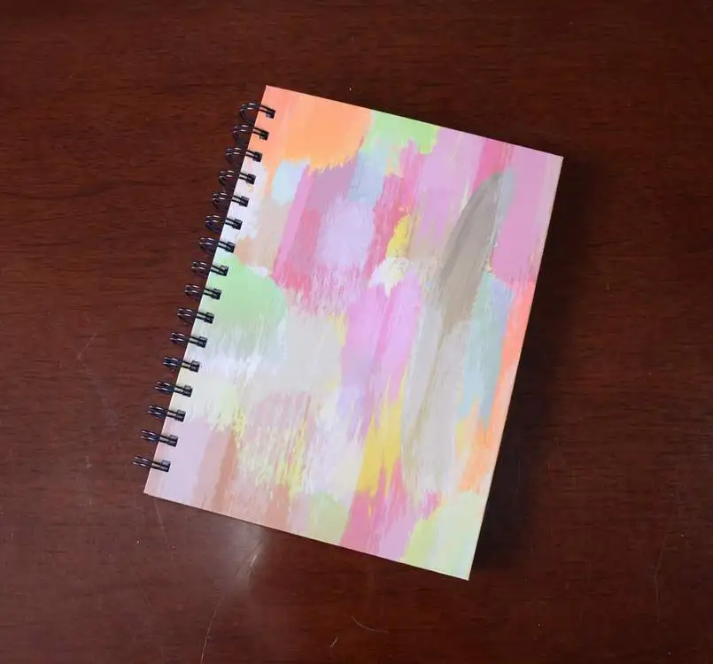 Factory customized high quality hard cover coil notebook wire ring  journal full colors hardcover spiral notebook