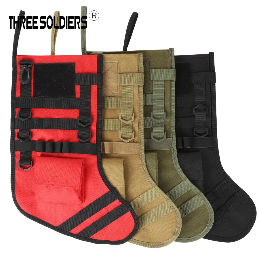 Christmas Tactical Stocking with Molle New Hot Popular Wholesale Polyester Black Green Camo Print Western OEM Sea Pvc Item Patch
