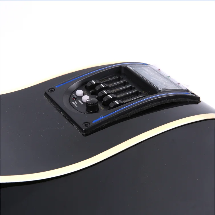 Оптовая продажа Фабричный музыкальный инструмент ручной работы акустическая гитара из липы