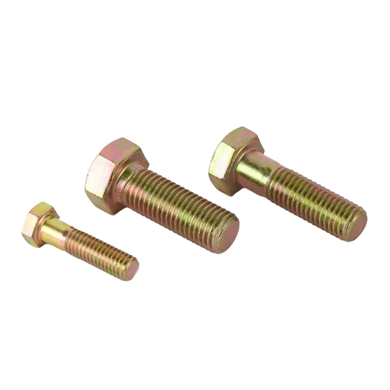 2022 Made In China Fastener Carbon Steel Alloy Steel Yellow Zinc Plated Hexagon Half Thread Full Thread Bolt Gr.8 Bolt With Nut