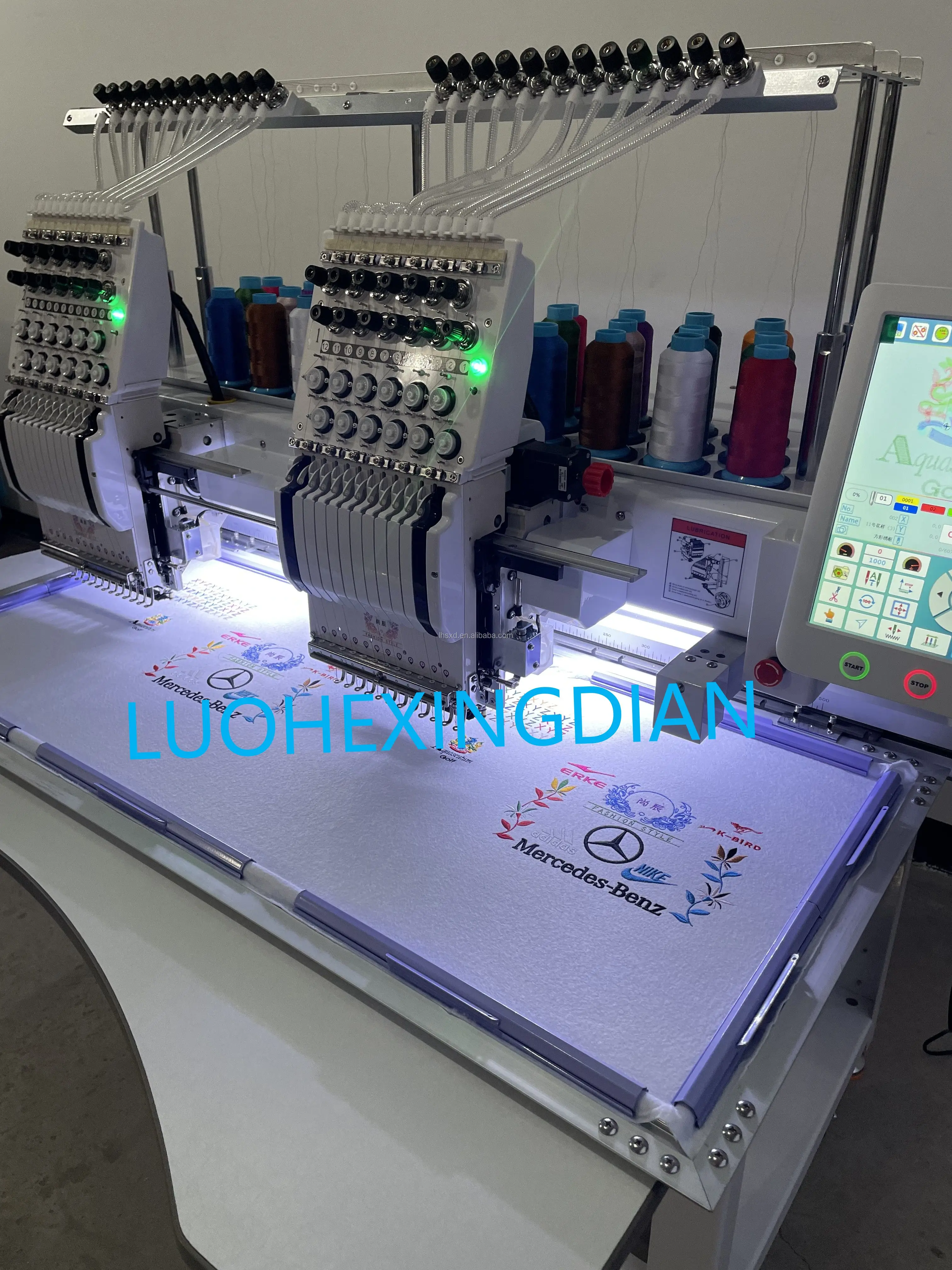 2 heads embroidery machine/embroidery making machine/ computer embroidery machine