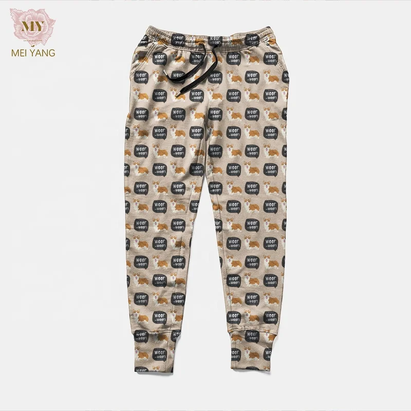 Custom 2-12 years boy kids high quality drawstring joggers 230gsm buttery soft sweatpants dog printed toddler boys pants