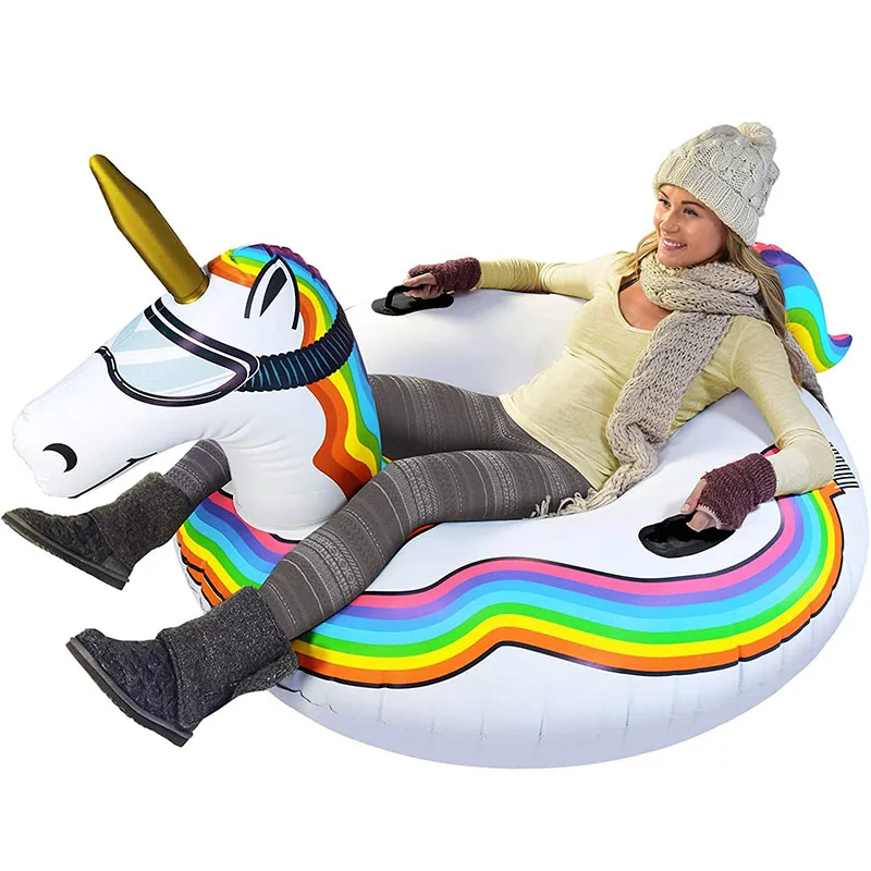 Huizhou ltd Winter Snow Tube - Inflatable Sled for Kids and Adults Unicorn