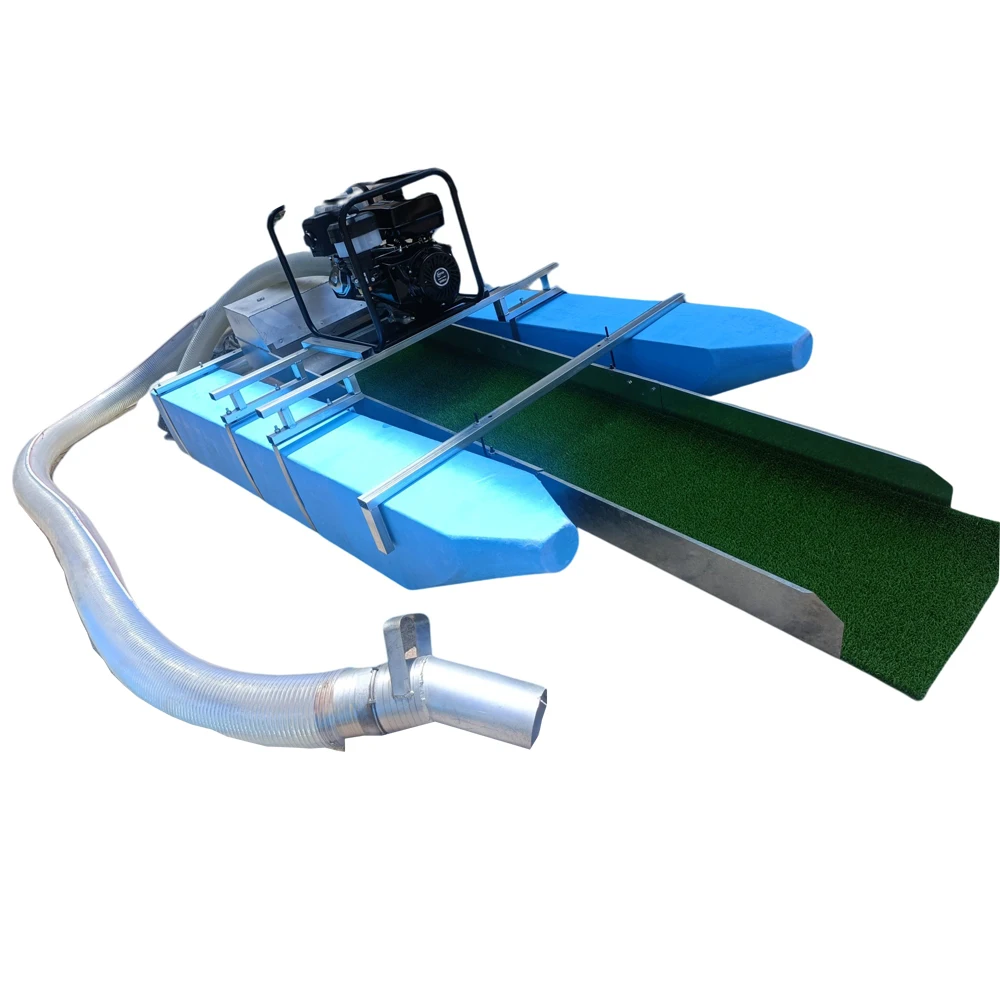 Gasoline gold dredging ship for Gold/Diamond Dredging Plant 2.5/4/6 inches River Sand Gold Washing Sluice Box Boat