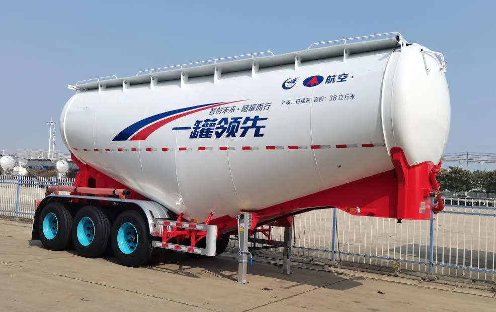 80-Ton Cement Tanker  Powder Tank Truck Trailer and Semi-Trailer for Sale