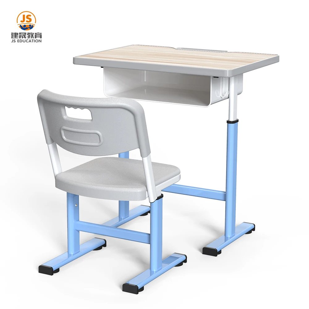 New product mechanical adjustment Simple and comfortable school classroom desk and chair set HY-0336