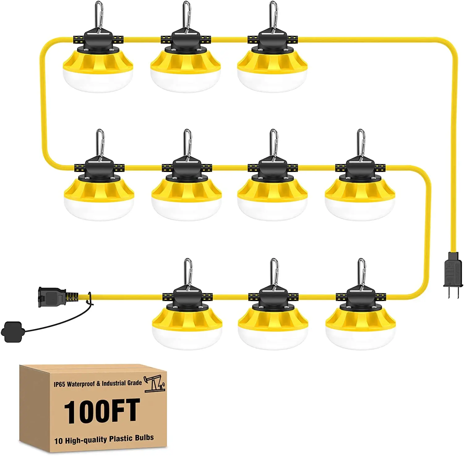 KONSHINE 5 year guarantee ETL certificate linkable Temporary Construction Jobsite Site 36W Portable 48W Led string Working Light