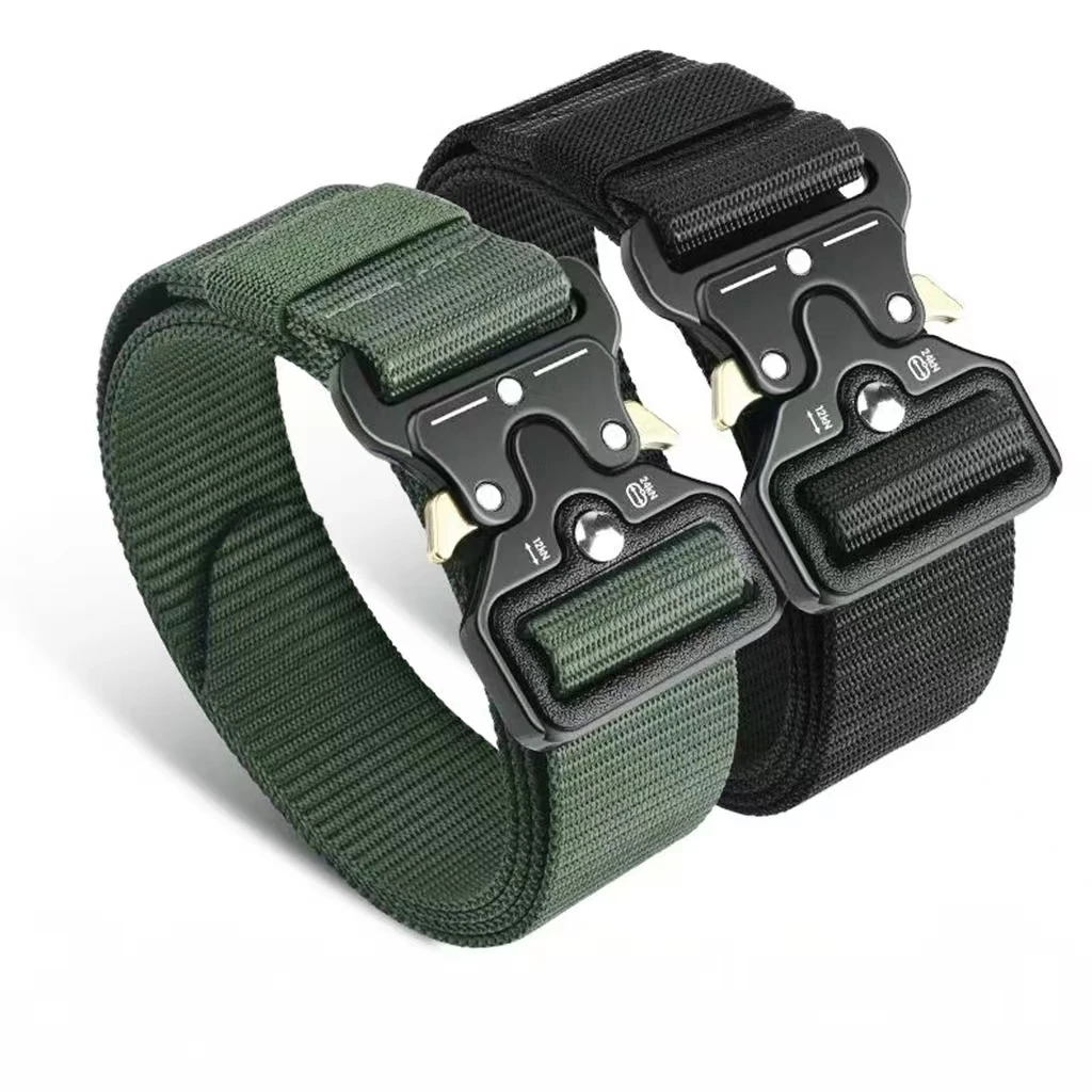 Heavy Duty 40mm Metal zinc alloy Dual Adjustable snake shackle Tactical webbing Belt quick release Buckle for pet Dog Collar