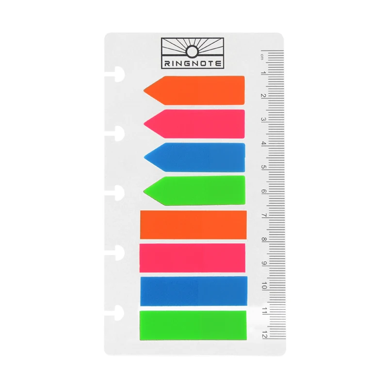 Customized disc bound sticky notes-5 color notebook sticky  notes