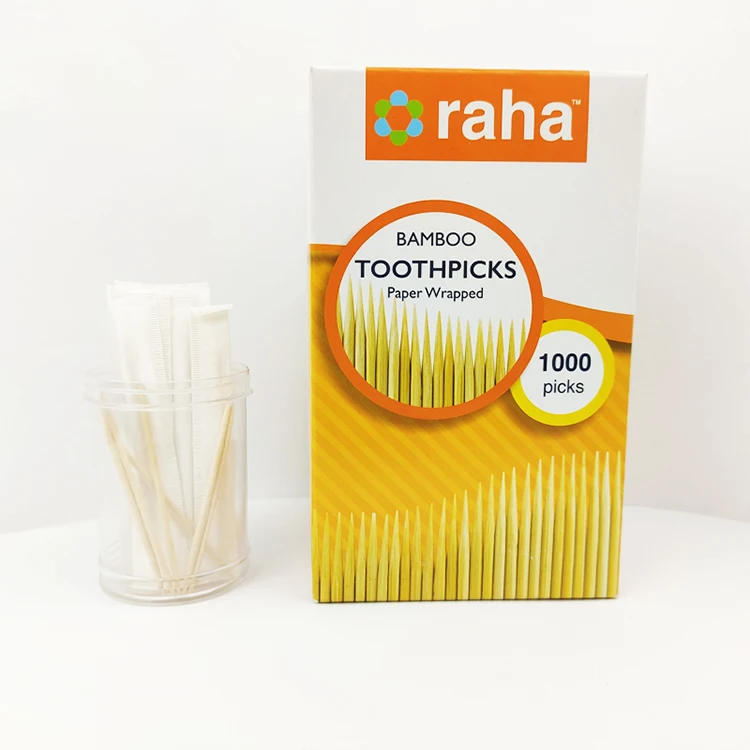 Free Sample Disposable Eco-Friendly Bamboo Toothpicks Clear Plastic Storage Box Teeth Cleaning Tool