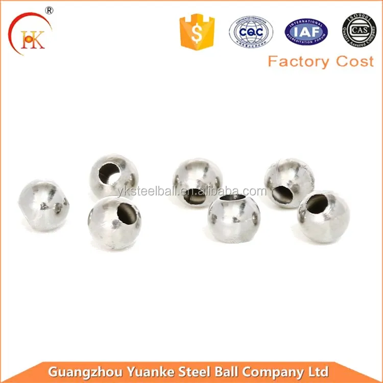 Guangzhou Yuanke drilled hole solid stainless steel balls