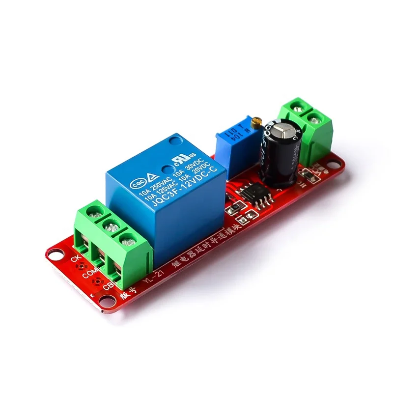  Таймер запуска NE555 IC 0 ~ 10S регулируемый модуль реле задержки 12 В постоянного тока экран переключатель
