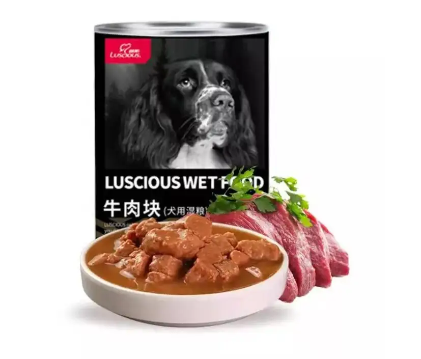 Консервированная еда для собак 375 г/банка формула курицы/говядины может смешиваться с едой питанием и прикормом закуски влажной