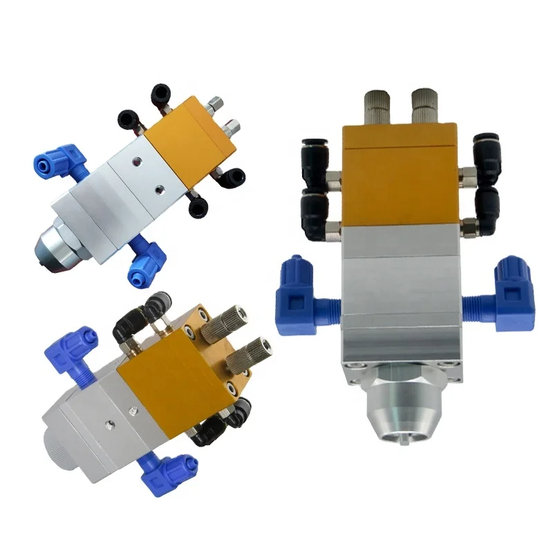 Two component glue filling machine suction back diaphragm double cylinder AB glue valve package AB glue simple mixing equipment