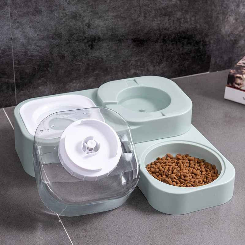 2 in 1 Automatic Pet Feeder Multifunctional Dog Cat Water Drinking Fountain Water Drinker Dispenser