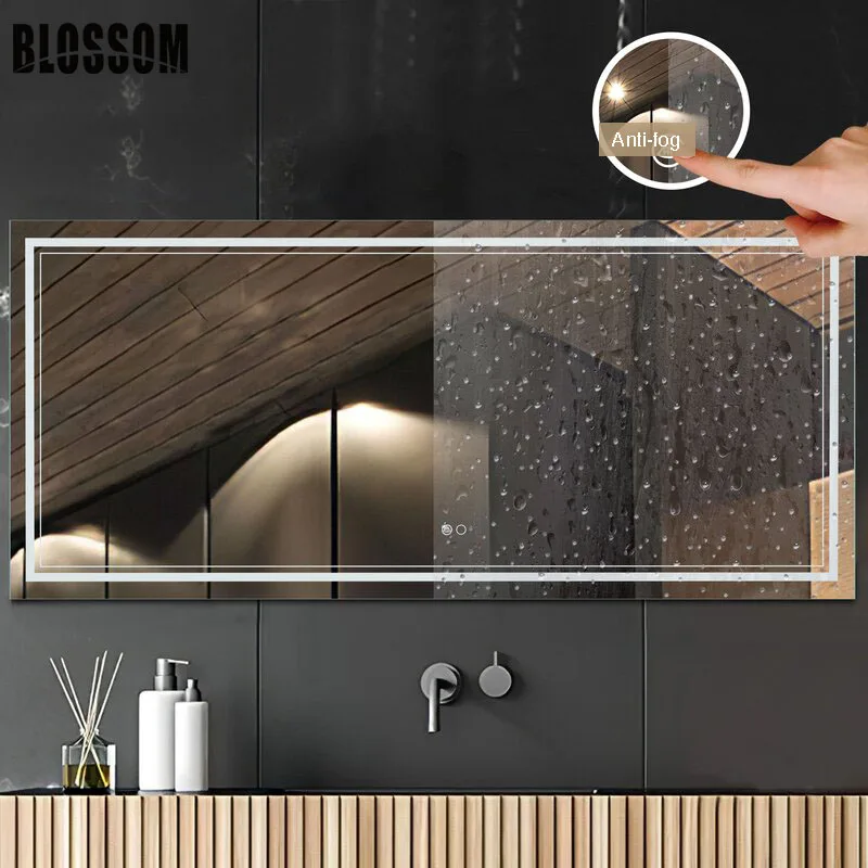 Full Sized Led Floor Stand Length Body Dressing Decorative Wall Dimmable Mirror With Led Lights