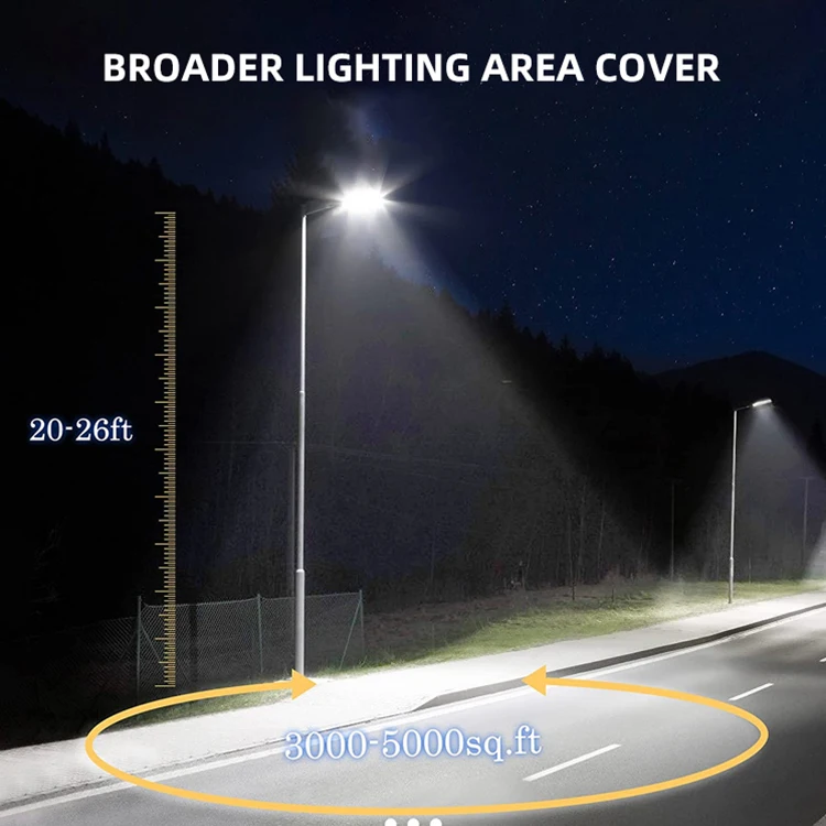 SHENHONG New Lampadaires All In One Black Waterproof Outdoor Road 100 200 300 W LED Solar Streetlight