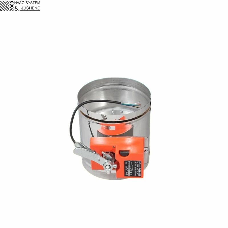 JuSheng HVAC Ventilation 70 Degree Automatic Motorized Electric Motor Fire Damper