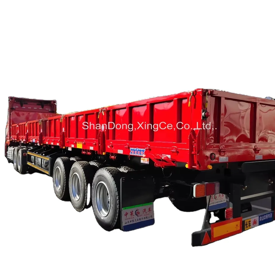 Brand NEW Hydraulic Side Dump trailer 3 Axles  Tipper Semi Truck Dumper Trailer For Sale