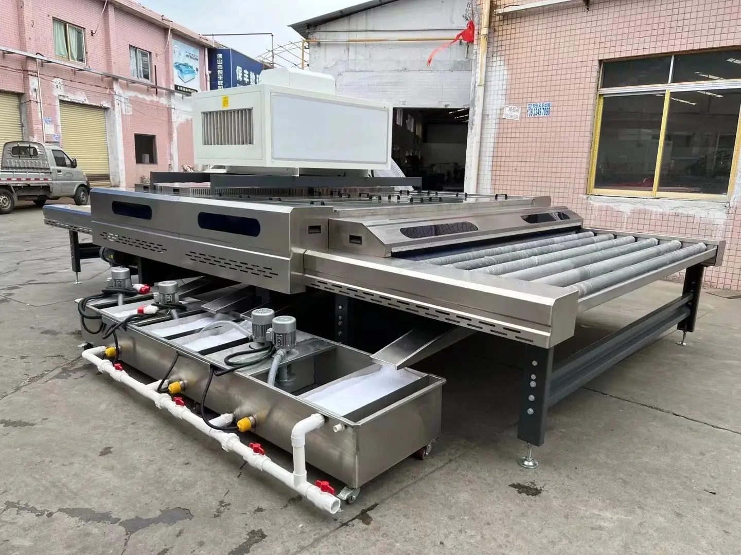 New Horizontal Glass Washing Machine Equipment with Core PLC & Motor Components for Construction & Manufacturing Industries