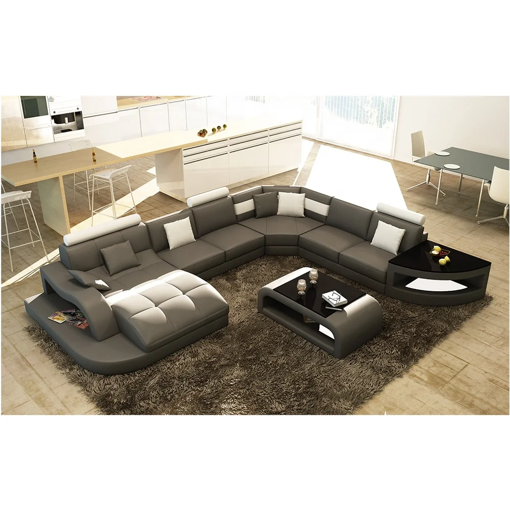 Lounge Suite Sofa Set Modern Living Room Furniture Wholesale Leather Recliner Sectional with