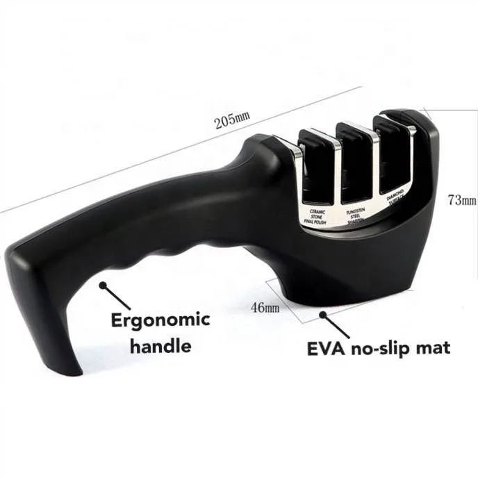 Высокое качество и хорошая почтовый ящик из нержавеющей стали многофункциональный с металлической ручной 3 ступени нож и ножницы точилка