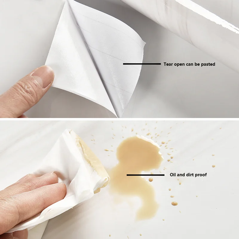 Kitchen wallpaper stickers hot selling designs self adhesive aluminum foil PVC wallpaper for kitchen