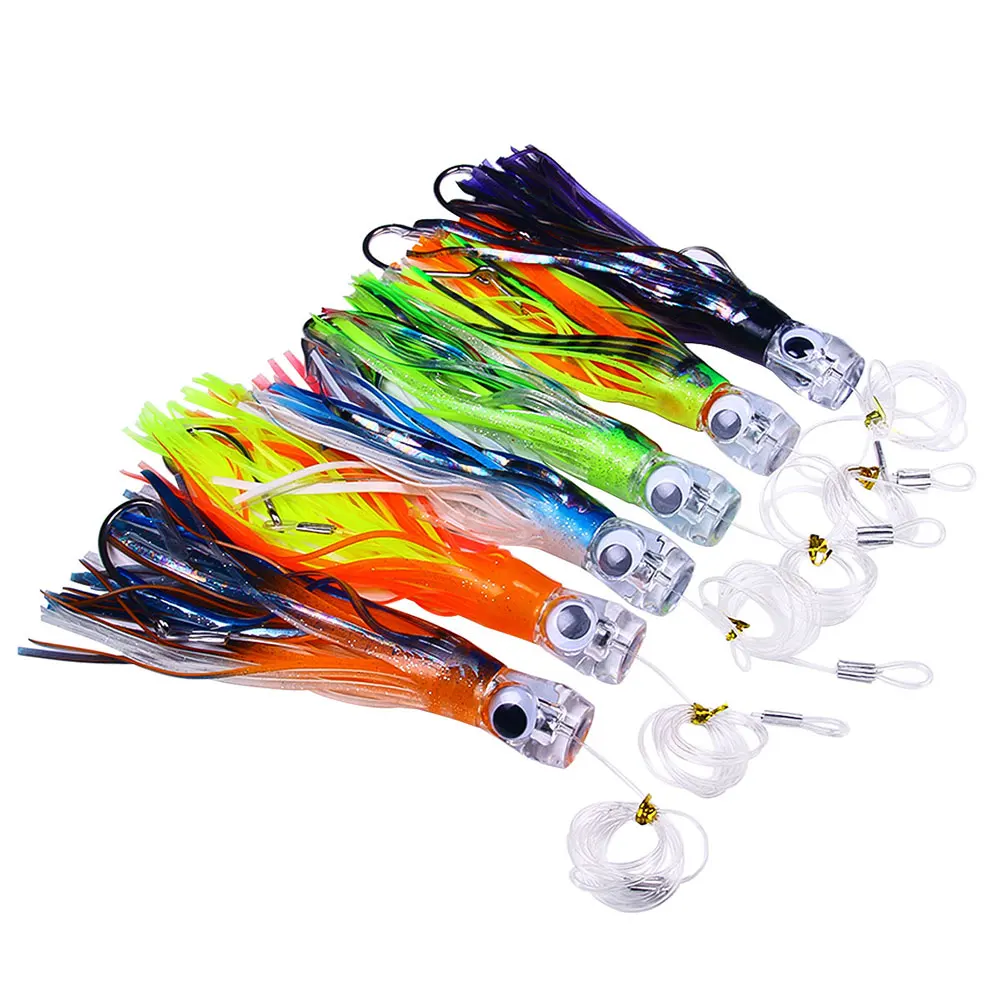 65g/100g Wholesale Tuna Saltwater Fishing Lures Octopus Skirt Long Trolling Big Game Octopus Fishing Lures