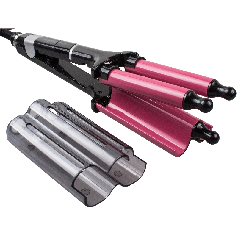 Professional  hair irons waver PTC Electric Curling Iron 3 barrel Hair Curler Deep Wave Barrel Crimp with multi-function