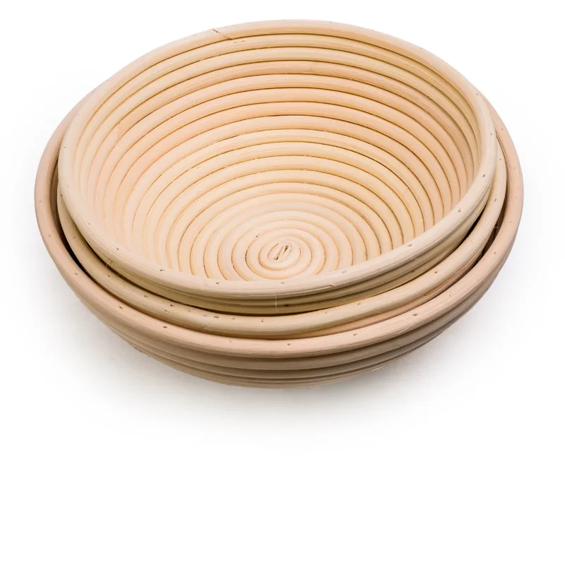 Oval 10 Inch Round 9 Inch Rattan Bread Proofing Basket Set Of 2 With Liner Bread Lame Scrape For Baking Tool Mould