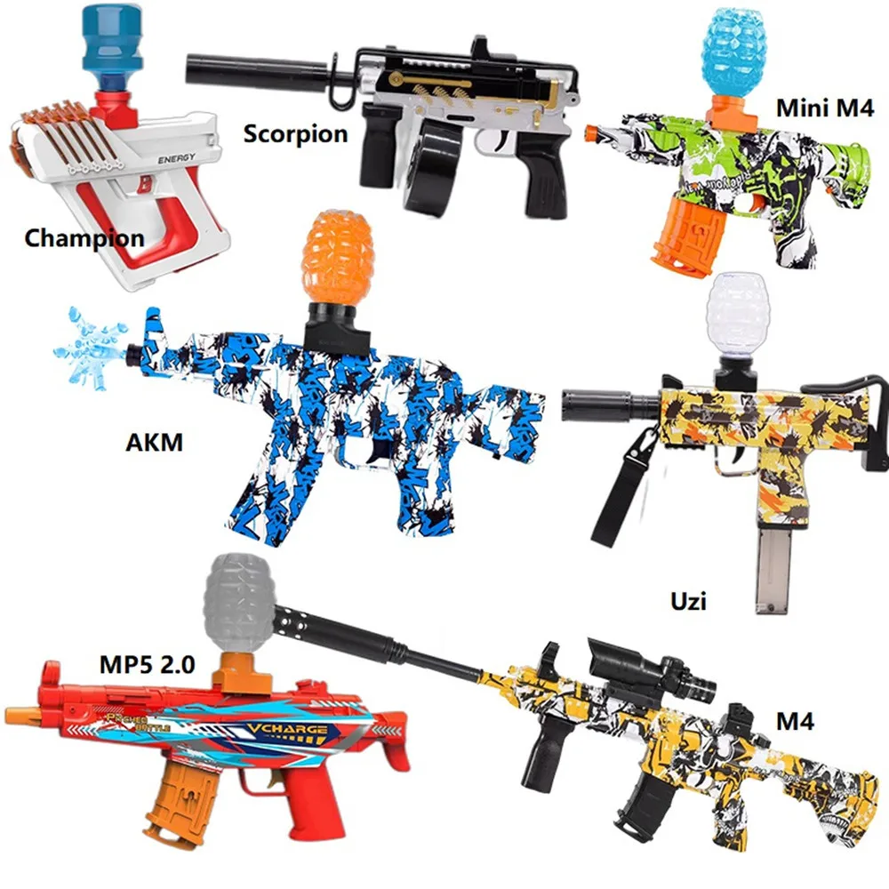 Gel Gun Electric Outdoor Toy Splatter Ball Bun Water Gel Beads for Adults Shooting Battle Games Toy Gun