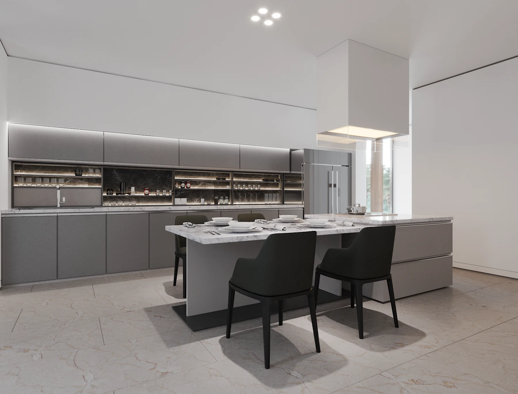 2024 New Model Modern Home Kitchen Bar Design Cabinets