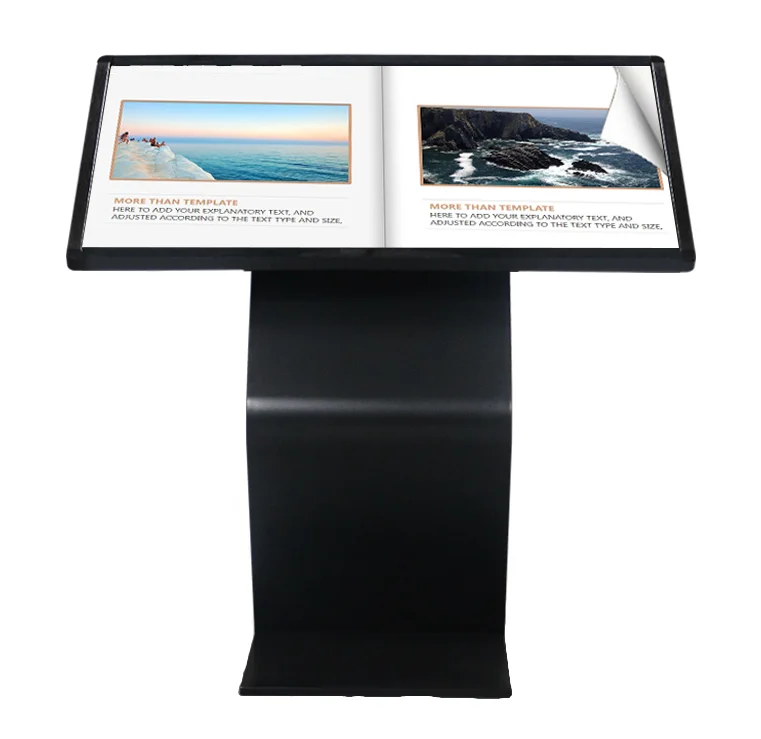 32' Standalone Touch Screen Lcd Digital Information K And S Shape Kiosk With Software
