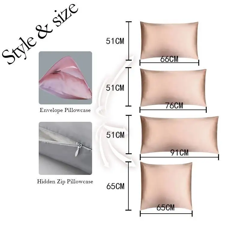 wholesale 22mm 100% natural organic mulberry silk satin pillowcase set pillow cover luxury silk pillow case gift set