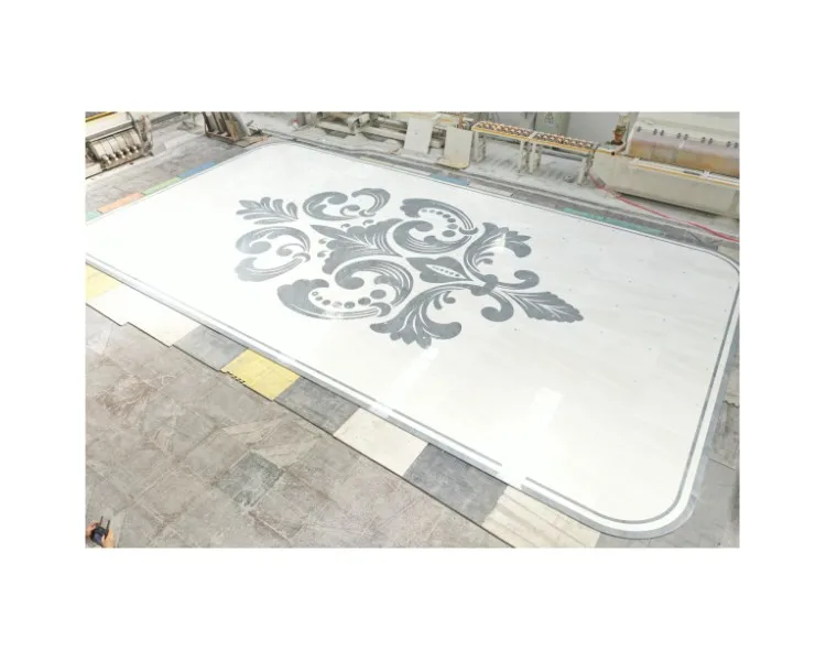 Custom Cut Polished Natural White Onyx Marble Medallion Venice White Marble Granite Tiles 1-Year Warranty Hotel Floor Decoration