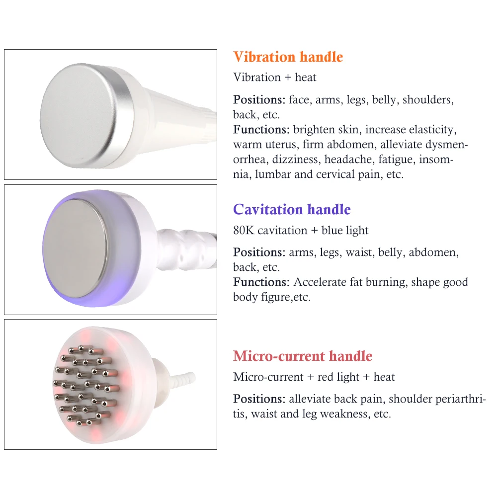 Multifunctional 6 in 1 5D RF 80k Cavitation Slimming Machine Liposuction Body Slimming Shaping Machine Vacuum Cavitation System