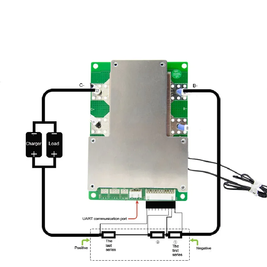 JBD-SP16S020 JBD Smart BMS 3.2V 24V  8S BMS 24V 20A 30A 40A 50A 60A 80A 100A Lifepo4 Smart BMS  Programmable BT