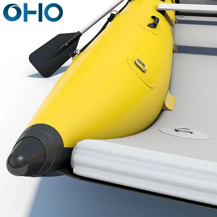 OHO Tiny Small Kayak Inflatable PVC Power Sailing Ce Light Weight Catamaran Sailboat Hypalon Inflatable Boat Catamaran