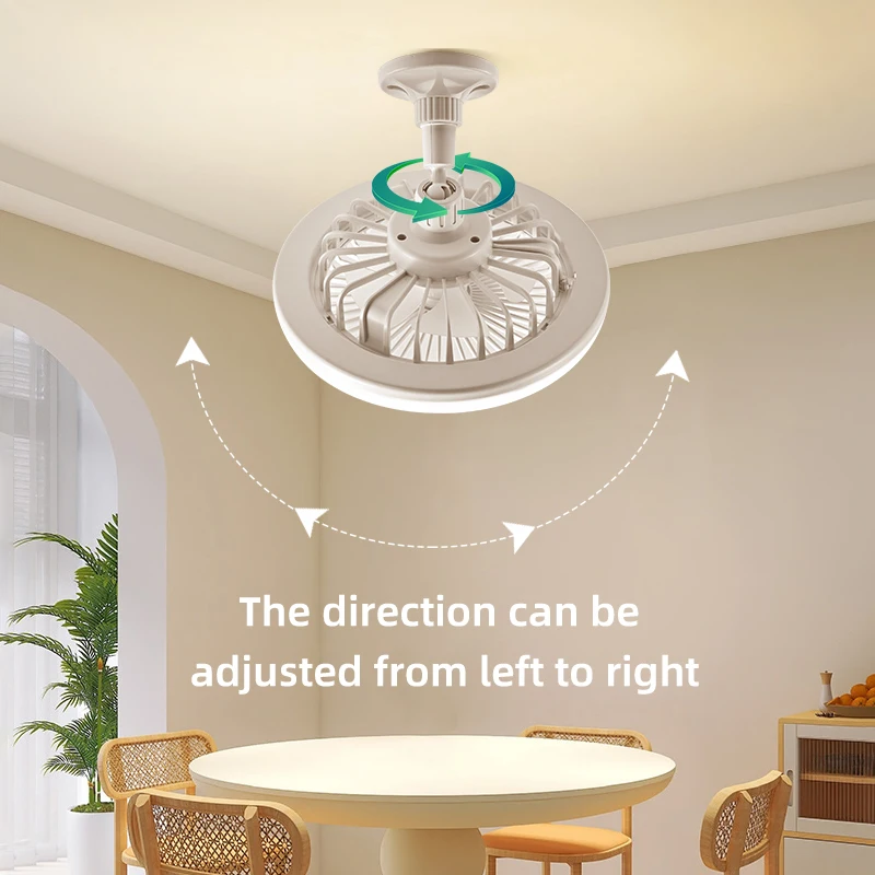 Modern indoor low power dimmable Bass LED fan bulb 360 Rotary remote control E27 ceiling fan lighting fan  bulb