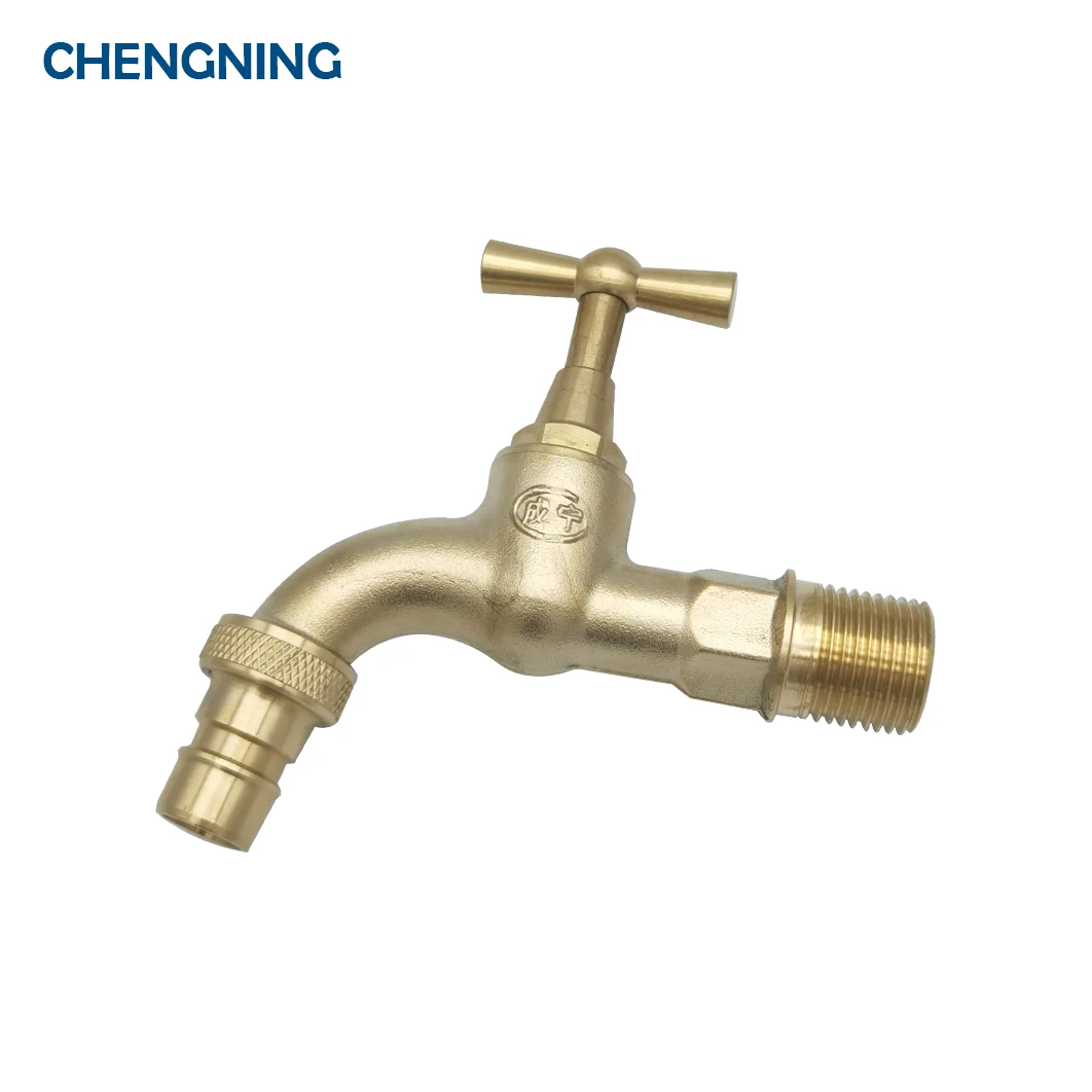 High quality  slow open washing machine brass faucet sand blasted wall mounted bibcock