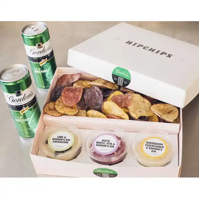 Custom Logo Snack Chips Dips Chipcuterie Grazing Potato chip dip recipe food Platter paper box food packaging with compartment