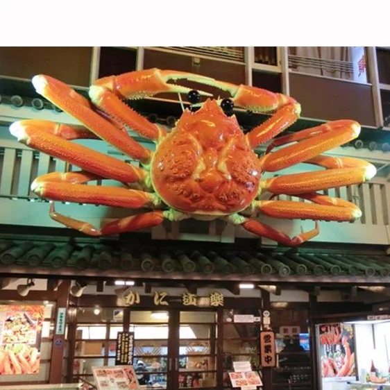 Outdoor restaurant decor large resin animal sculpture fiberglass crab statue