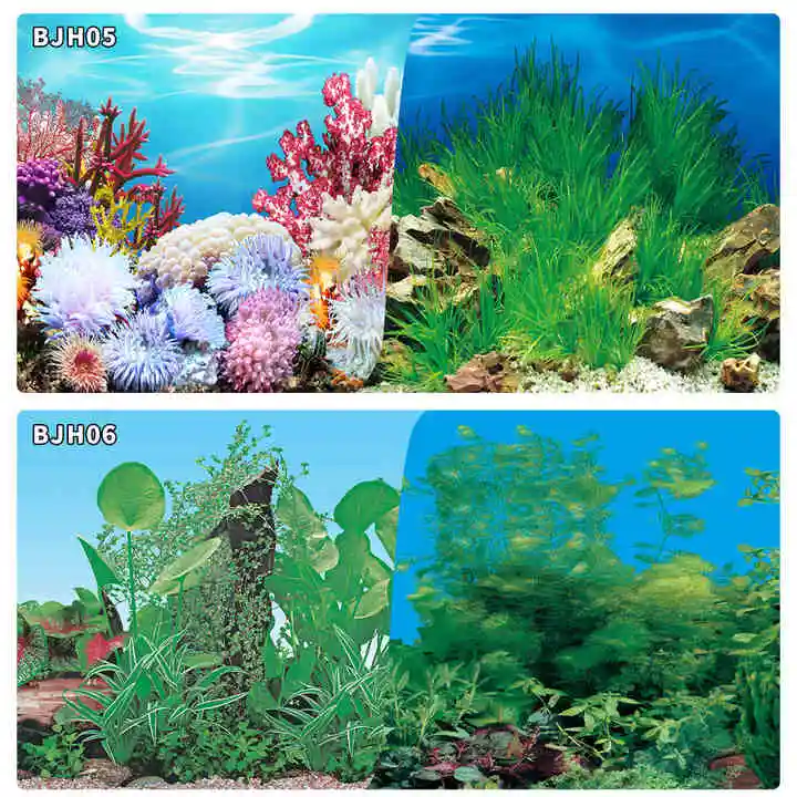 Manufacturer Aquarium Background Sticker Double Sided Fish Tank Decorative Pictures Underwater Backdrop Decor