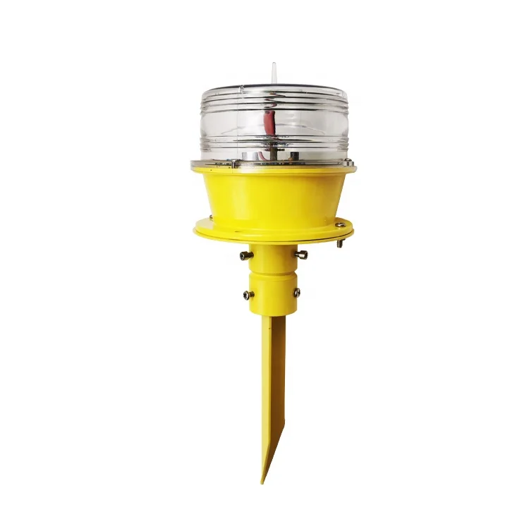 
Elevated helicopter apron warning solar power LED light 